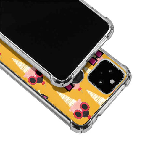Bouffants and Broken Hearts Ice Cream with Shades Google Pixel 5 Clear Case
